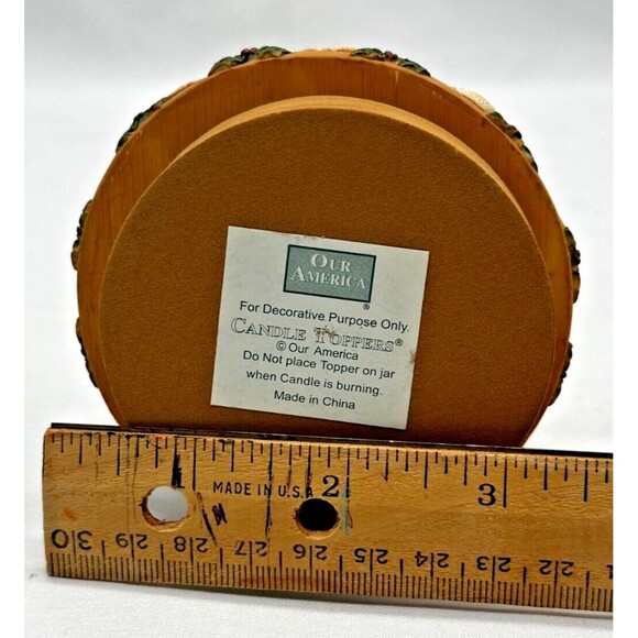 VINTAGE 2002 Our America #4098 ~ Winter Birdhouse Topper for Yankee Jar Candles - Picture 7 of 12